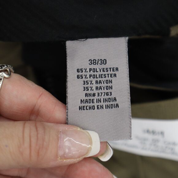 Perry Ellis Pants Mens 38 Brown Portfolio Pleated Front High Rise Dress Bottoms - Picture 3 of 14